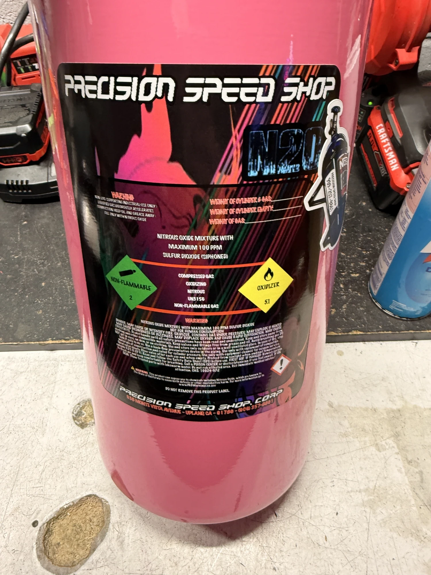 Precision Speed Shop nitrous bottle wrap by The Sticky Chick
